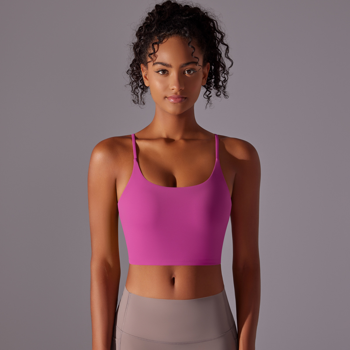 Spaghetti-Strap Backless Sports Bra 7003
