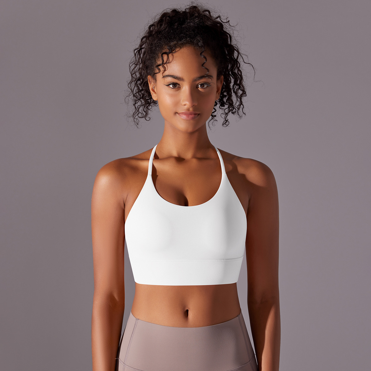Naked-feeling Spaghetti-strap Yoga Bra 7015