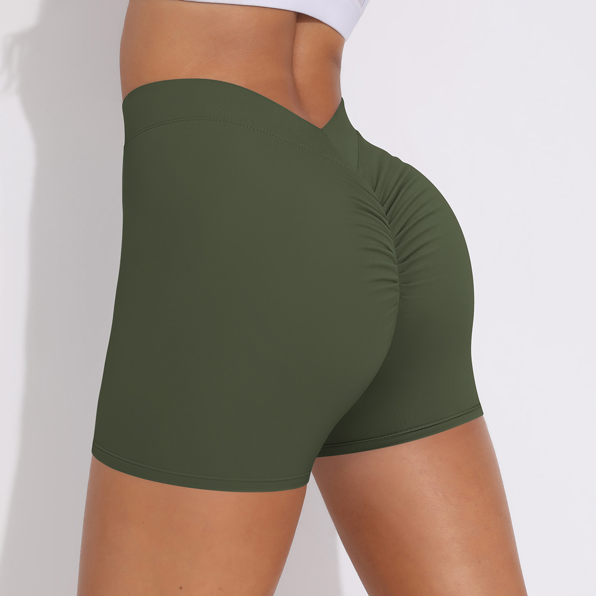 Yoga Shorts with Rear V-shaped Waist Hip-lifting and Abdominal Control 6626