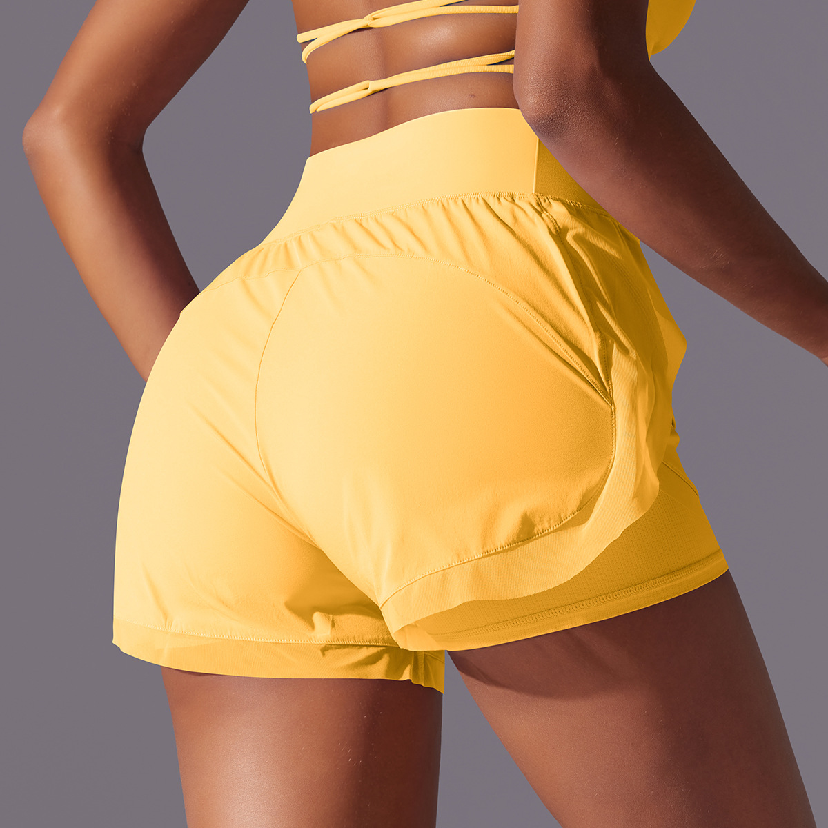 High-waist Hip-lifting Quick-drying Body-shaping Fitness Shorts 7037