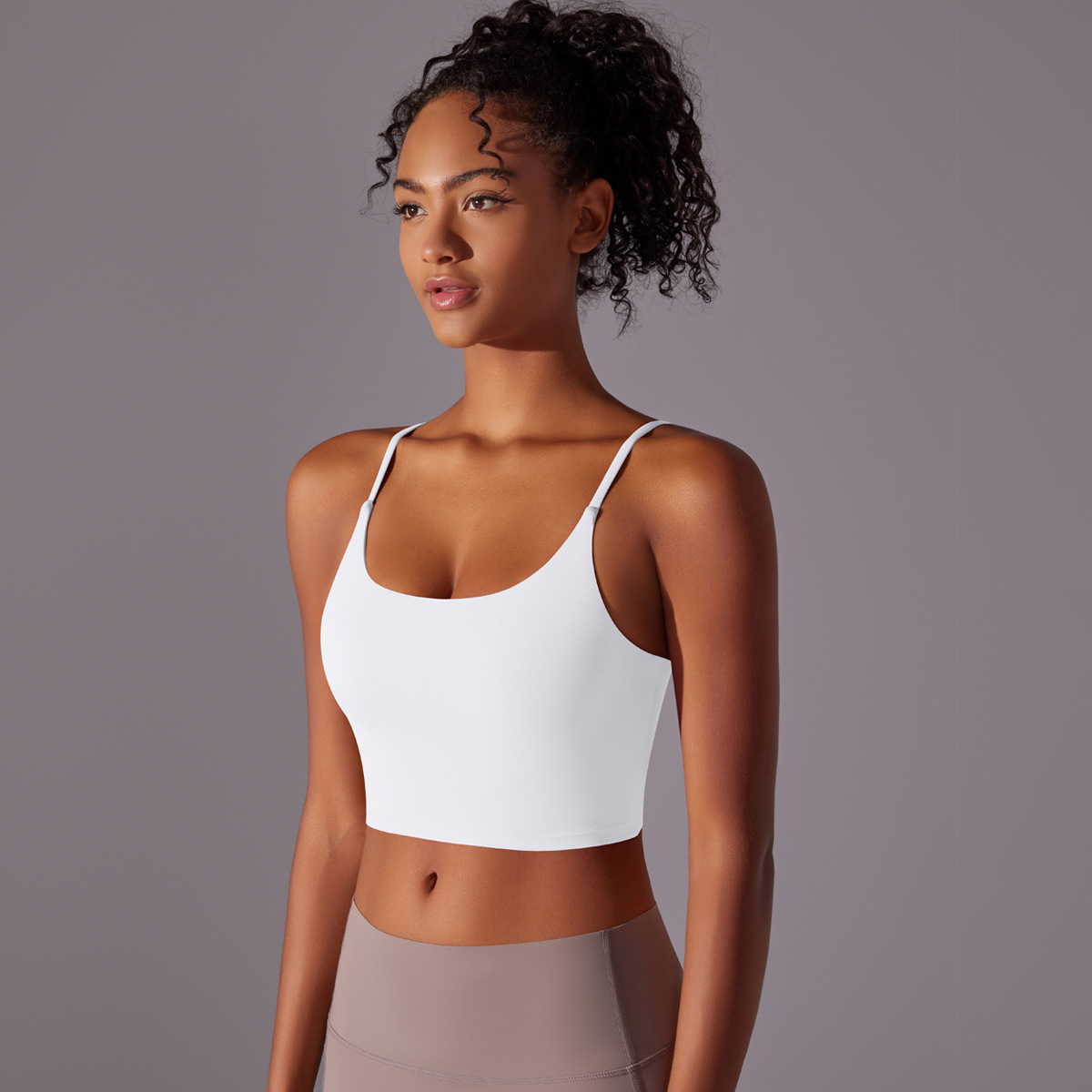 Spaghetti-Strap Backless Sports Bra 7003