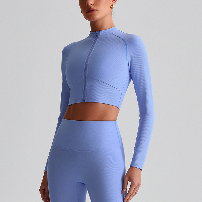 Long-Sleeved Yoga Zipper Jacket SKL-LQ6009