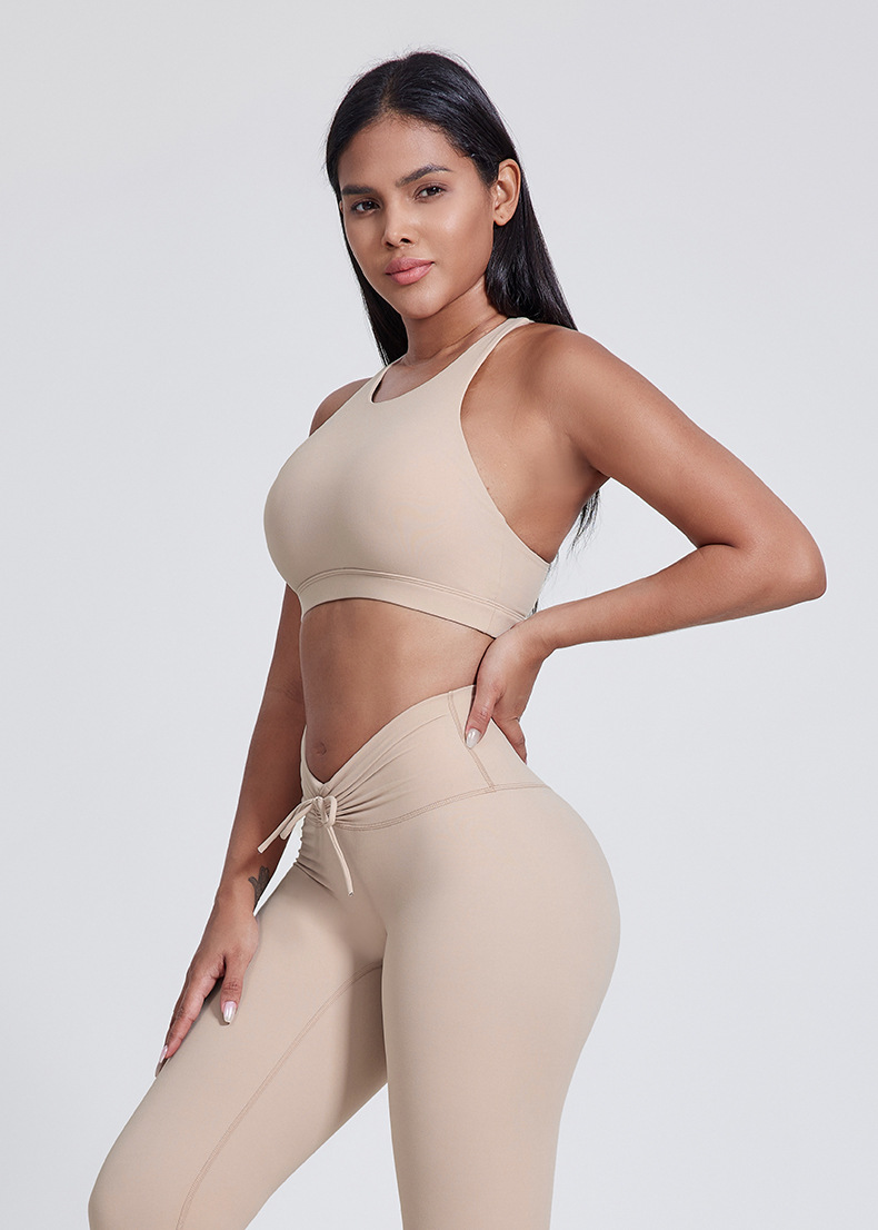 Sexy Beautiful Back Yoga Cross Back Backless Bra With Pads SKL-LQ5035
