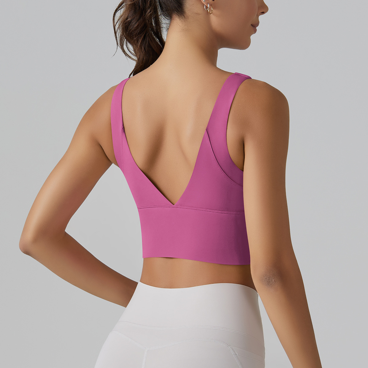 V-shaped Design Sports Bra Fitness Vest 7017
