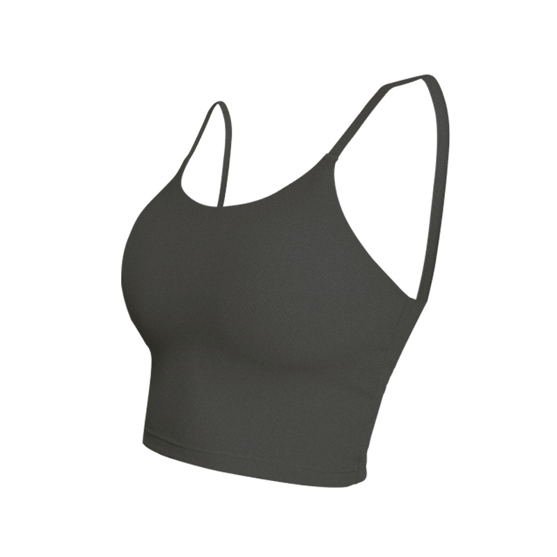 New Ribbed Fabric Thin-Strap Slimming Fitness Bra DS30