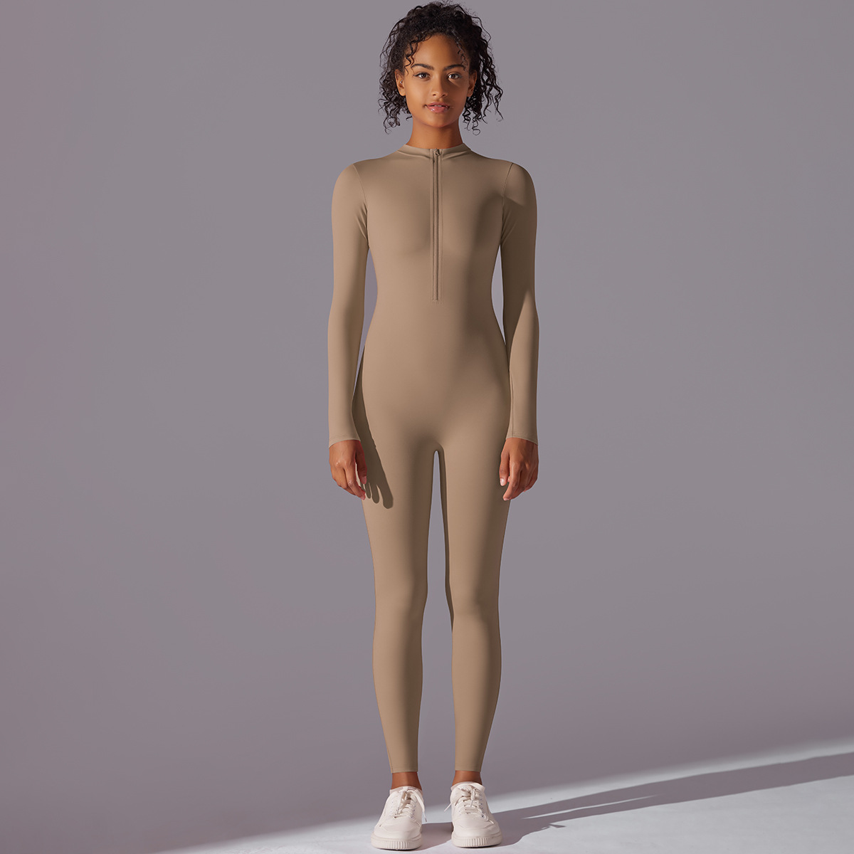 Naked-feeling Long Romper Soft Long-sleeve Yoga Clothes 6649