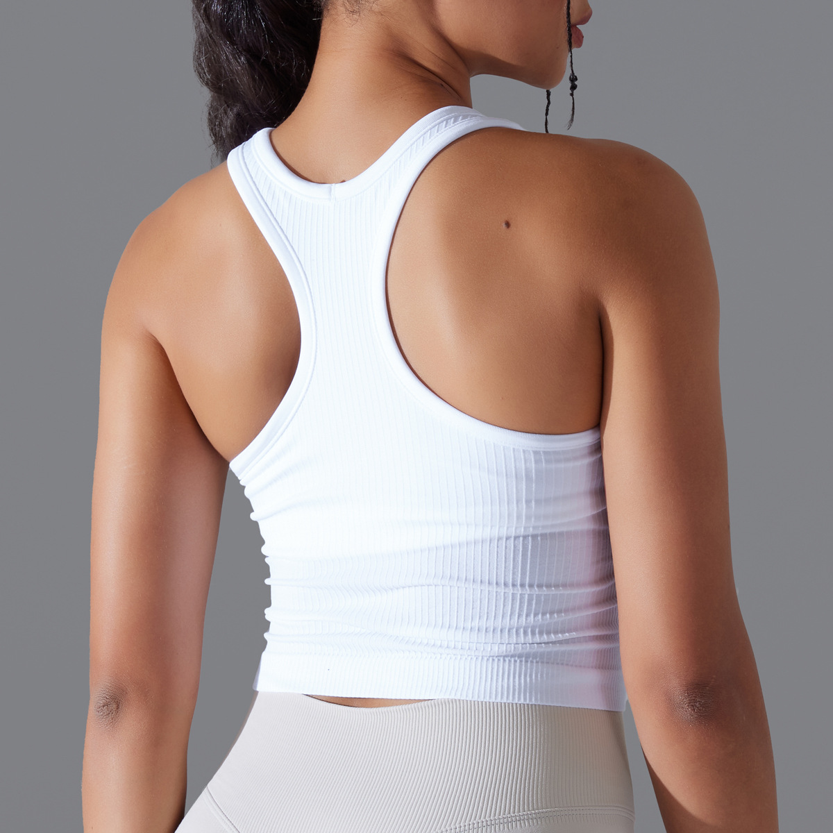 Sleeveless Quick-dry U-neck Tank Top 6633