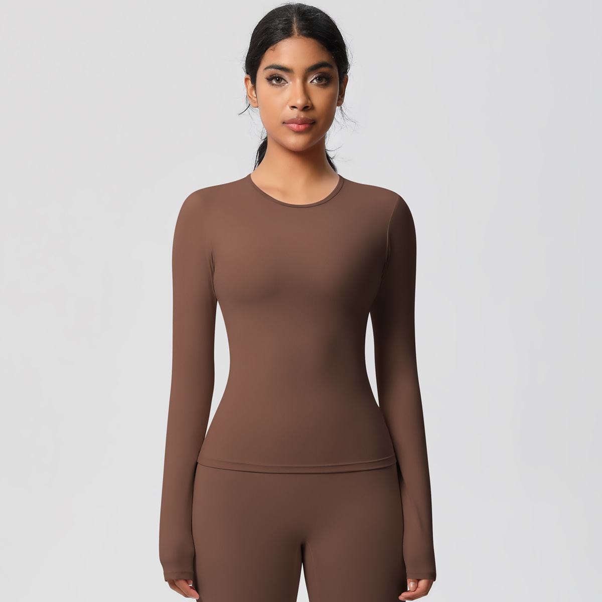 Fitted Long-sleeve Yoga Wear 7102