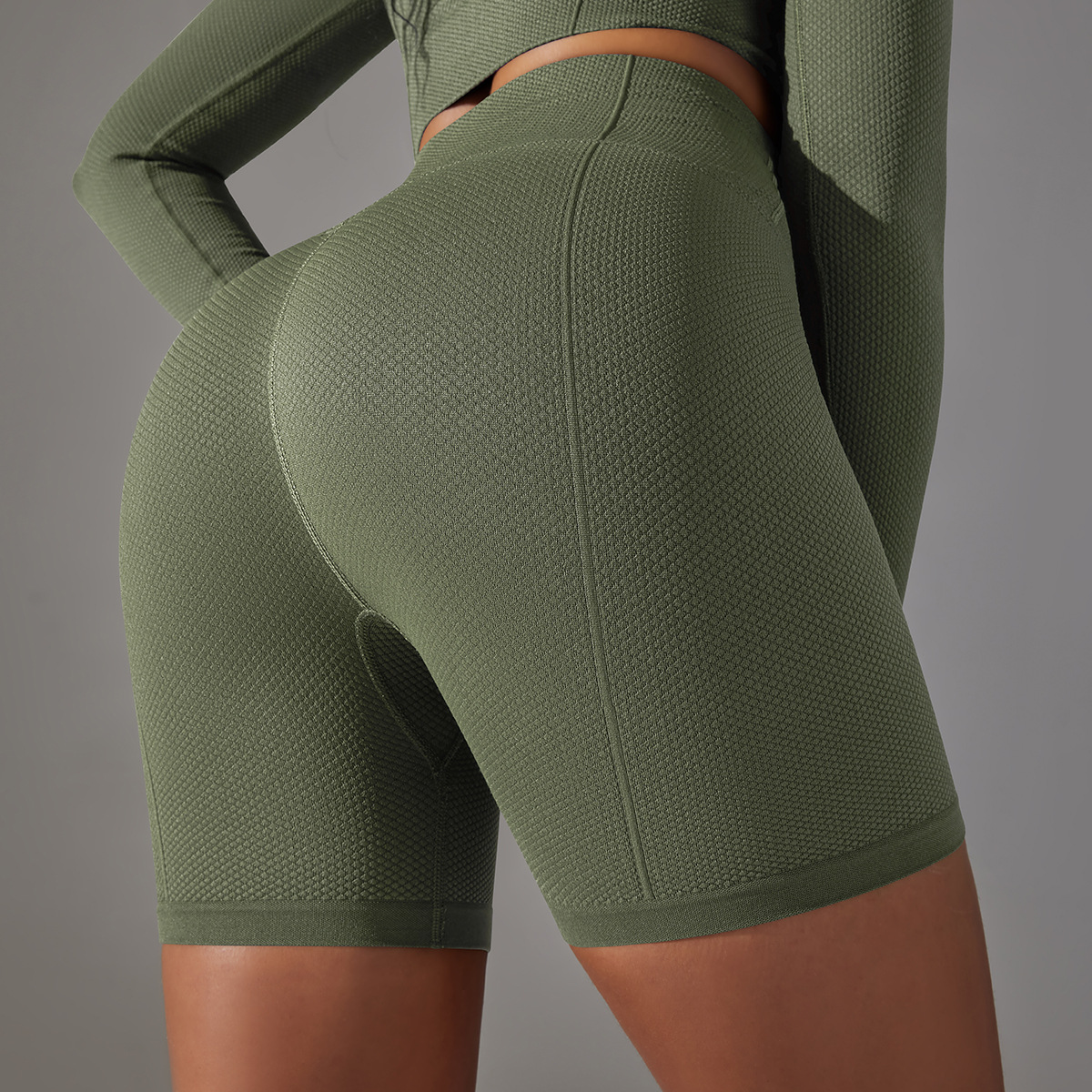 High-waisted Yoga Shorts Tummy Control Hip-lifting Tight Pants 6621