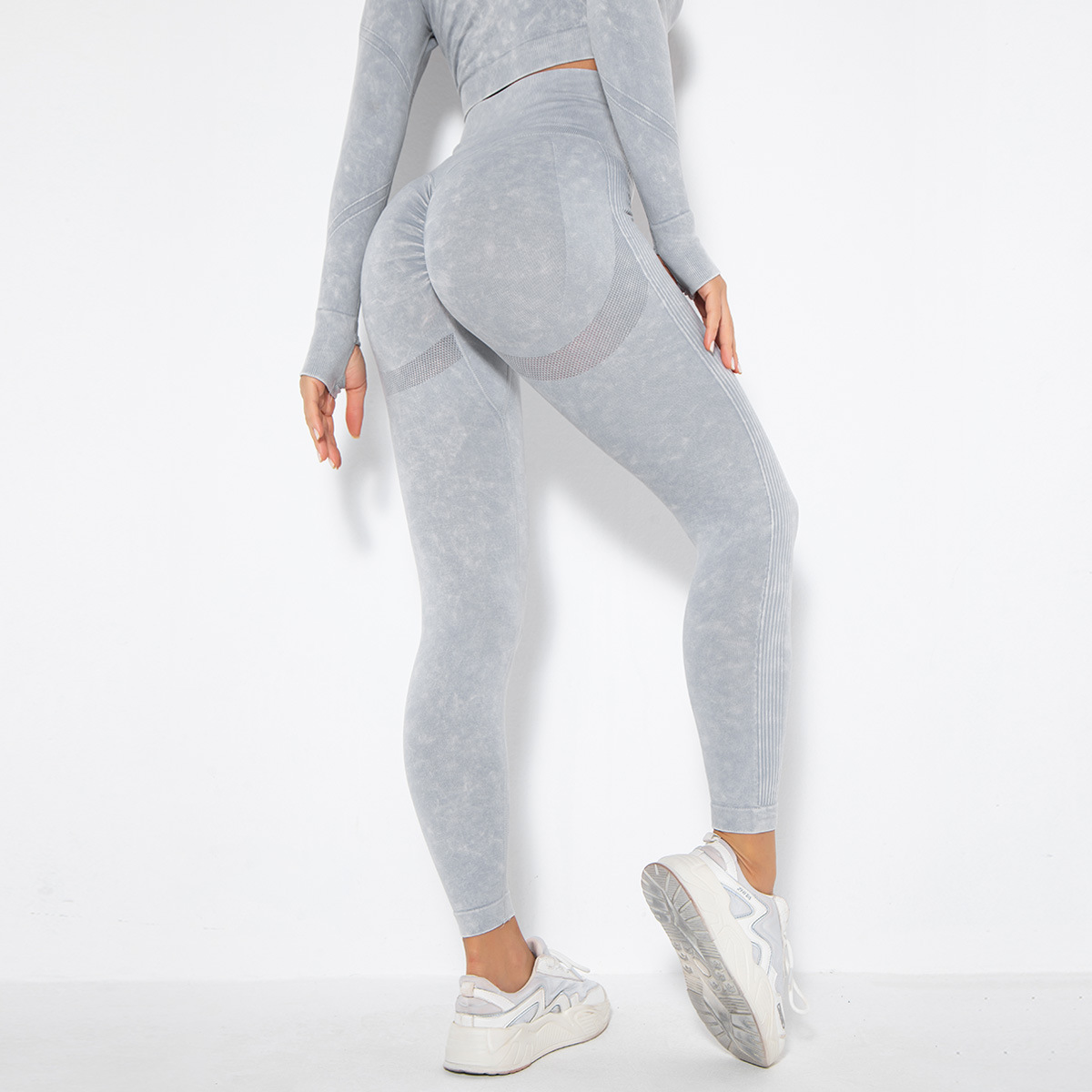 Tie-dyed Moisture-wicking and Sweat-releasing Yoga Fitness Pants 6500 