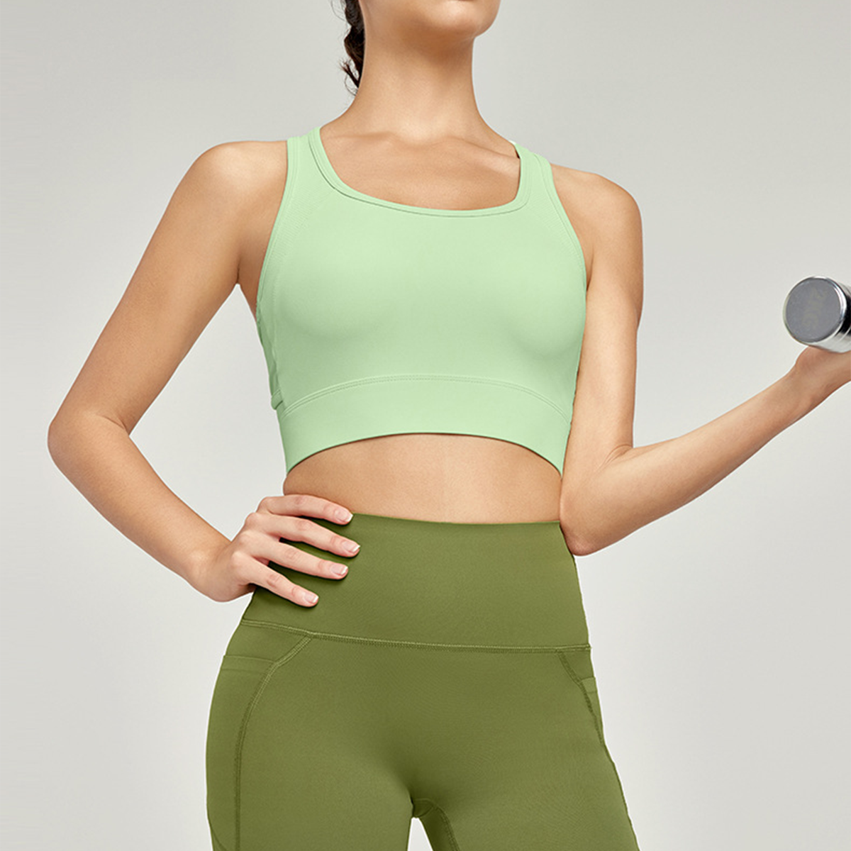 Mesh - Paneled Cooling Yoga Sports Bra DWB115053