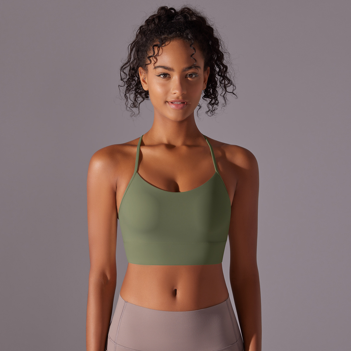 Sexy Spaghetti-strap Yoga Sports Bra 7014
