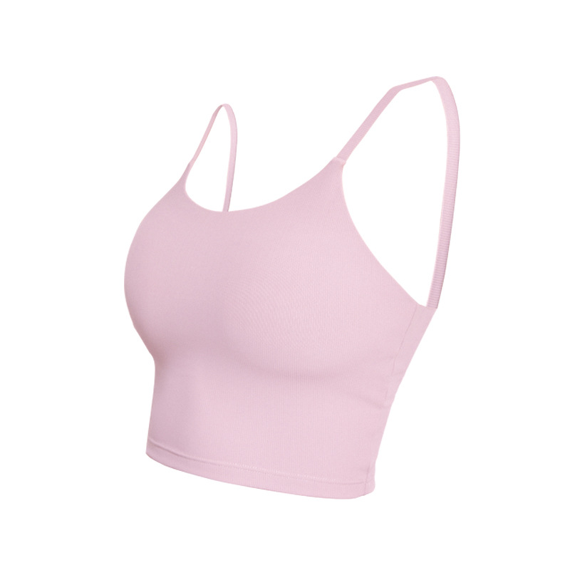 New Ribbed Fabric Thin-Strap Slimming Fitness Bra DS30