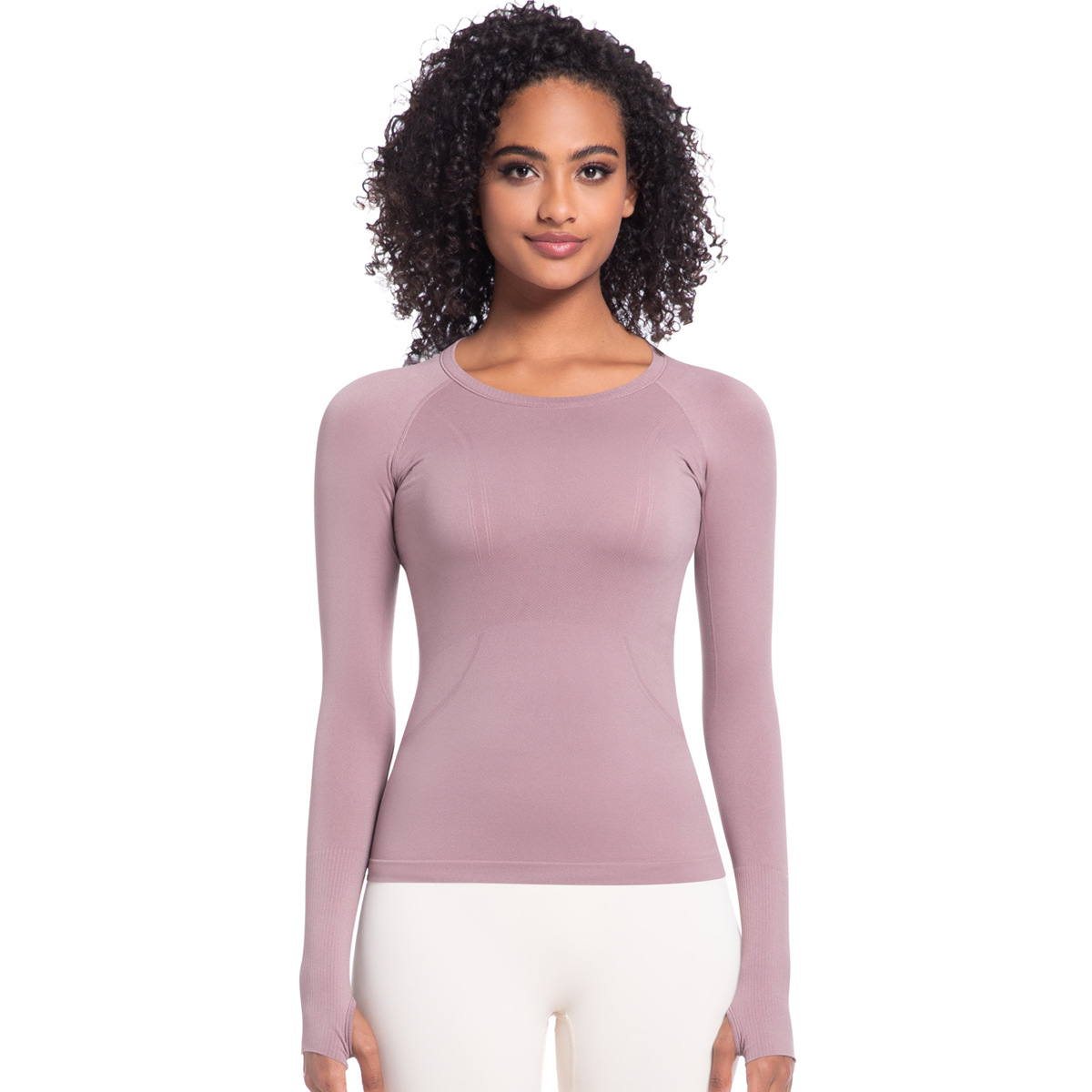 Tight-fitting Long-sleeve Breathable Quick-drying Yoga Top 6680