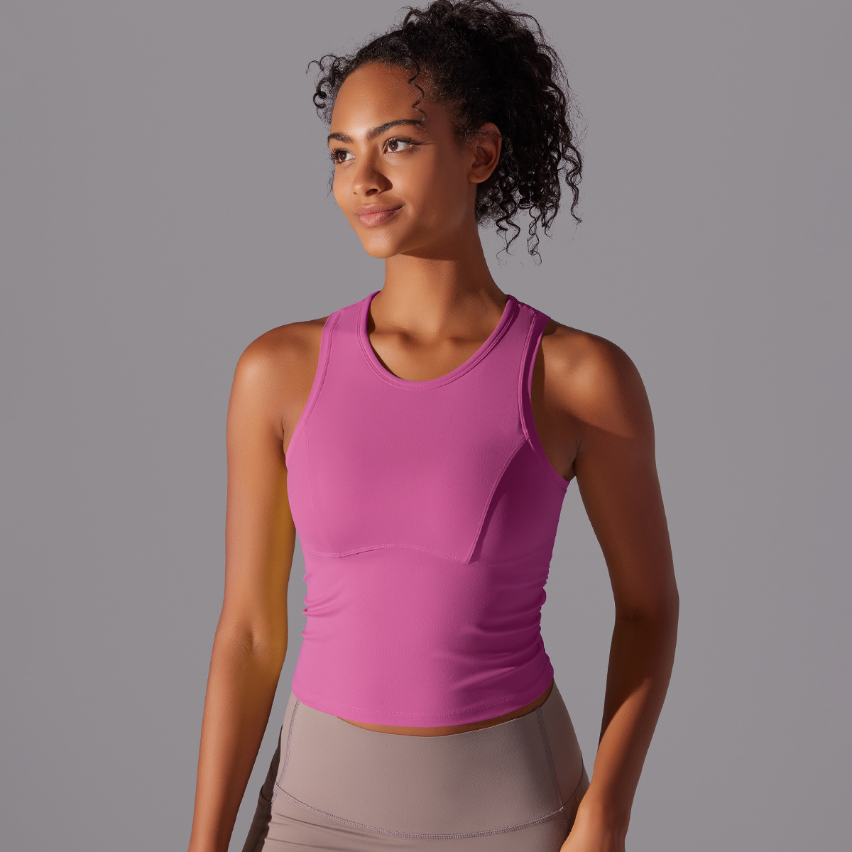 Integrated Cup Pad Quick - Dry Fitness Vest for Yoga Wear 7018