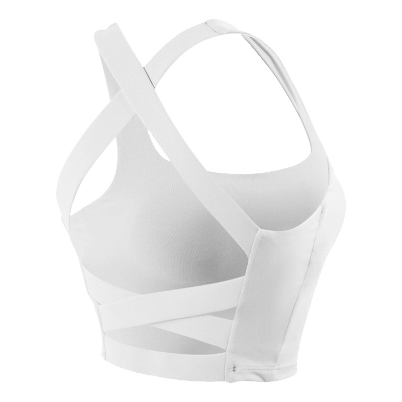 Cross-Back Shockproof Built-in Bra Pads Sports Bra DS03 