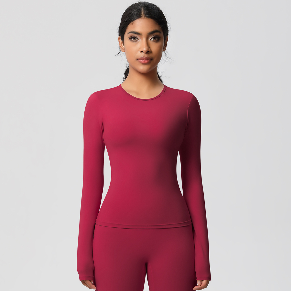 Fitted Long-sleeve Yoga Wear 7102