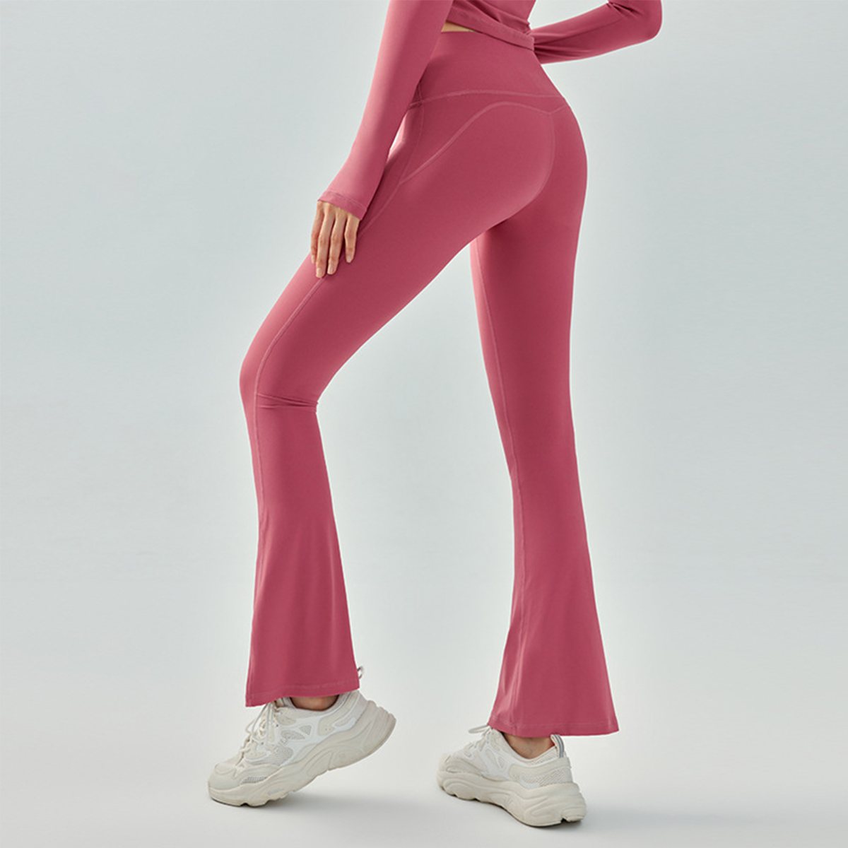 Bell-bottom High-waist Slimming Fitness Pants DSP640 