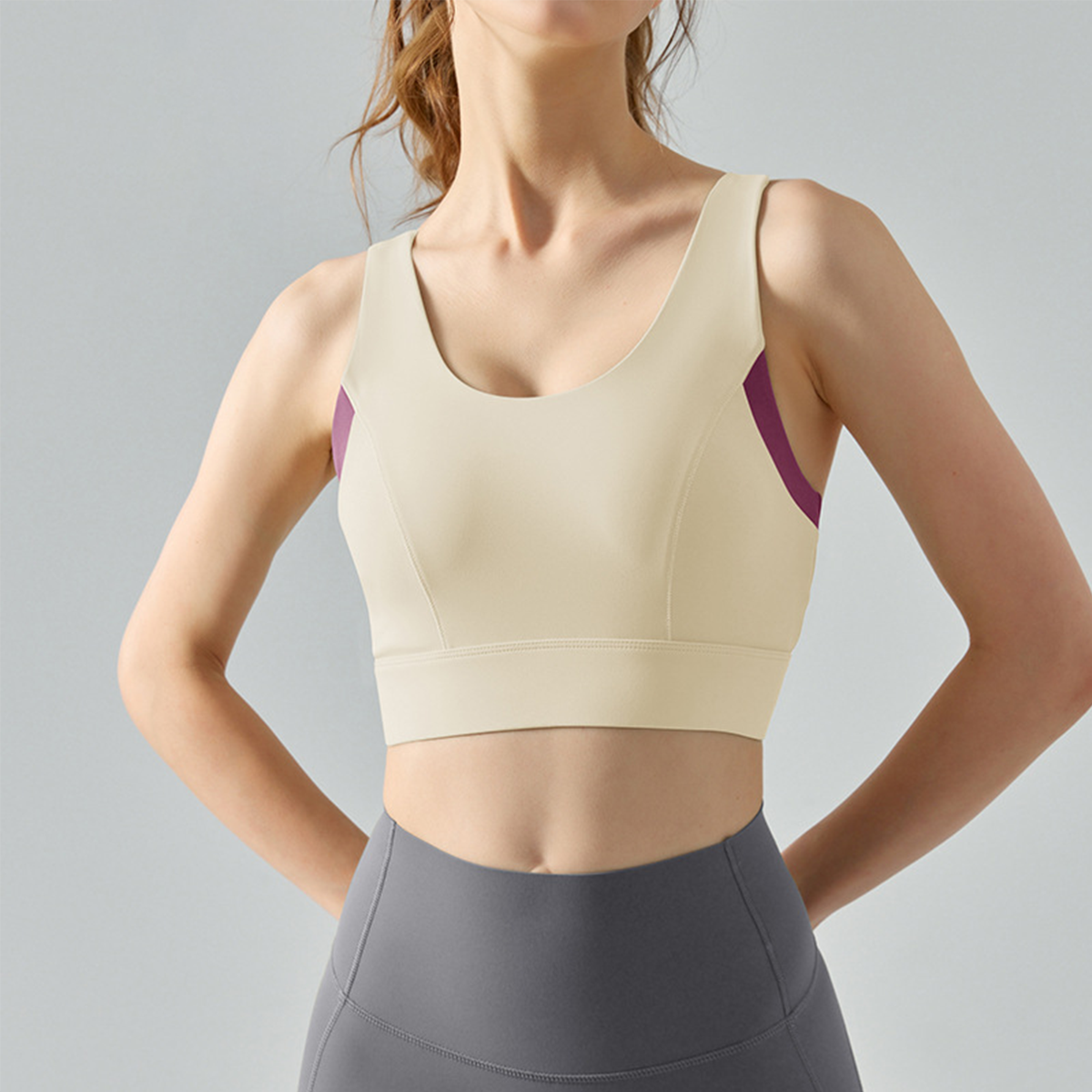 One-piece Chest Pad Shock-absorbing Yoga Bra DSB482 