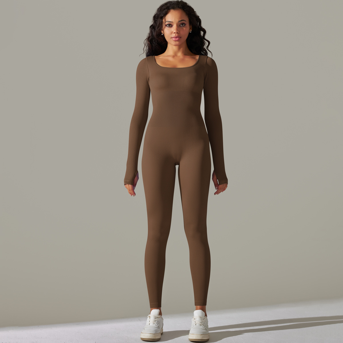 Long-sleeve One-piece Suit Breathable Quick-drying One-piece Jumpsuit  6653