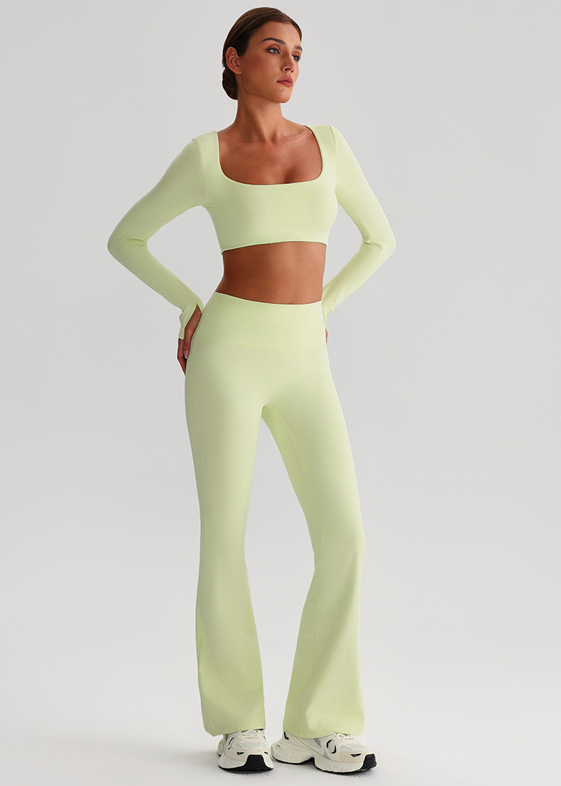 Flare Leggings And Long Sleeves Set SKL-LQ0626