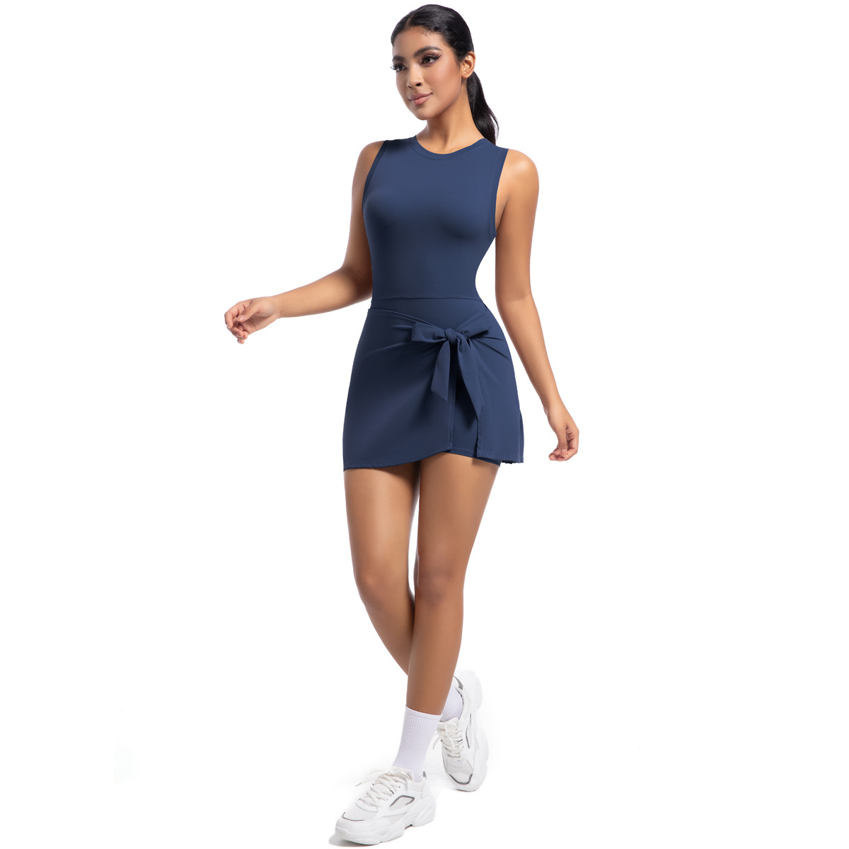 Backless Naked-feeling Yoga Romper Tennis Skirt Fitness Romper  6672