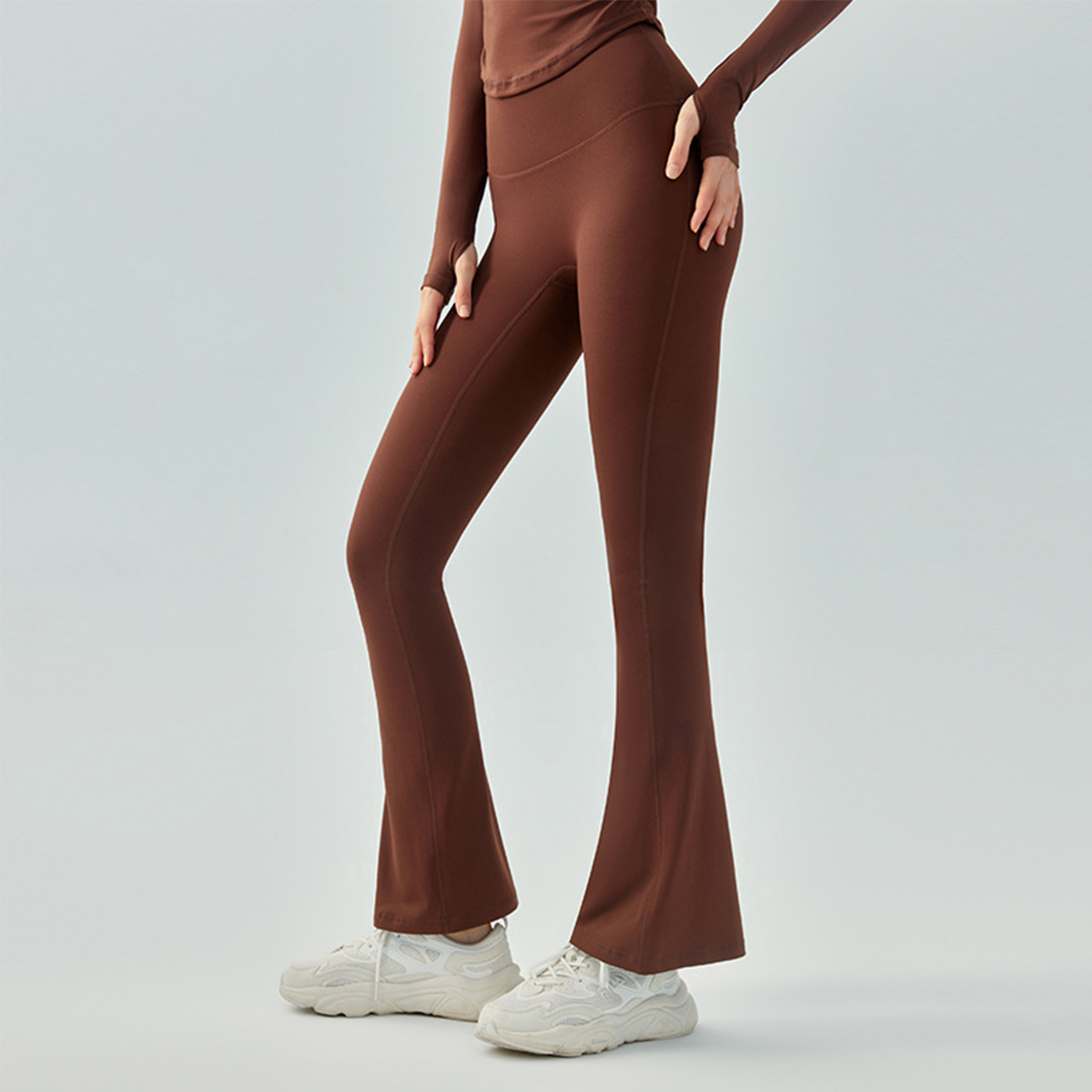 Bell-bottom High-waist Slimming Fitness Pants DSP640 