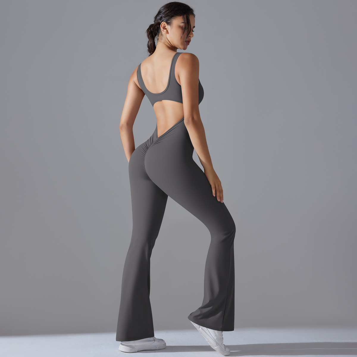 Hollow-out Hip-lifting Quick-drying Tight Fitness Sportswear 6667