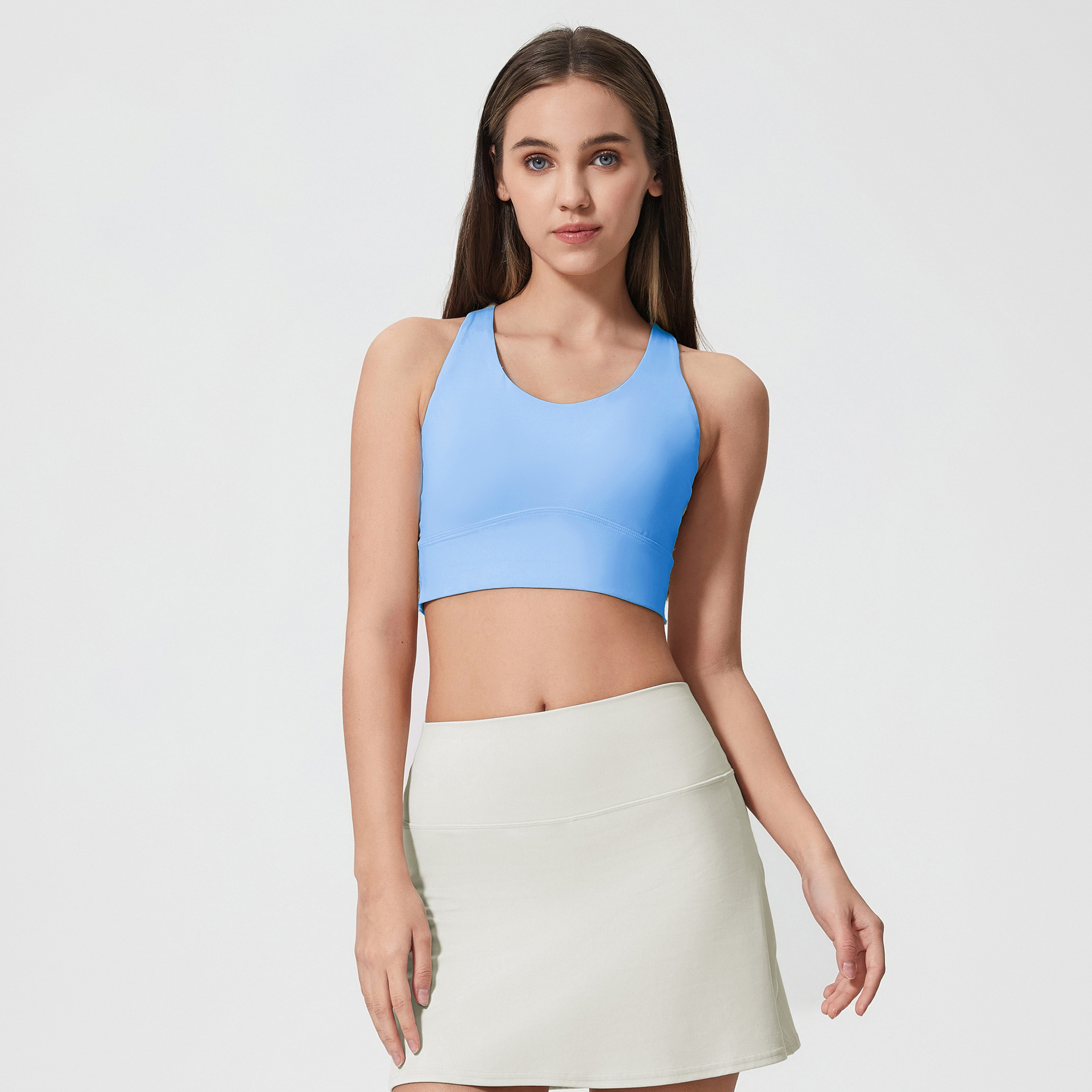 U-neck Sexy Solid Color Sports Yoga Bras D25068