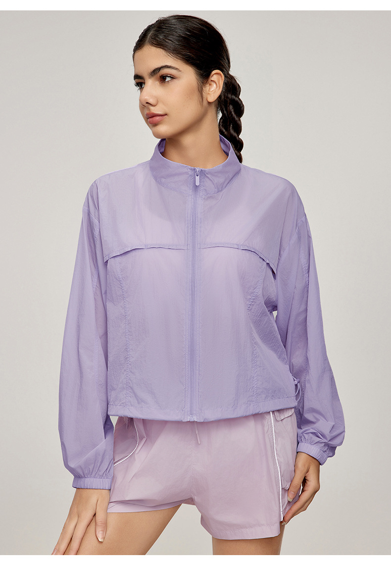 Breathable Lightweight UV-Resistant Stand Collar Sunscreen Jacket  DWN115117