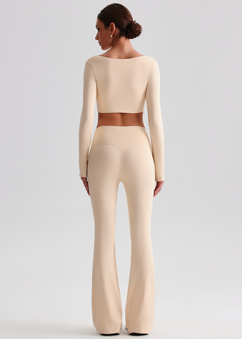 Flare Leggings And Long Sleeves Set SKL-LQ0626
