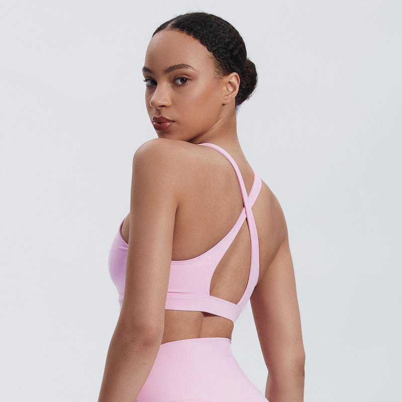Sexy Beautiful Back Yoga Cross Back Backless Bra With Pads SKL-LQ5035