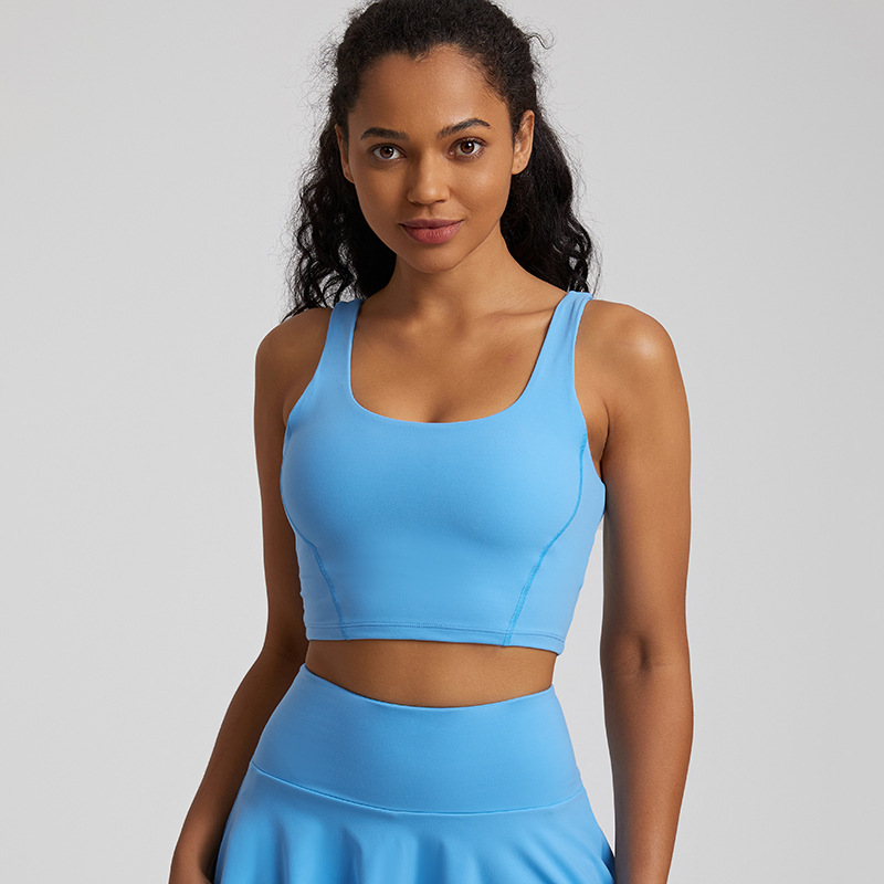 Candy-colored Nude Yoga Vest Fitness Bra U-Shaped Beautiful Back SKL-LQ4031