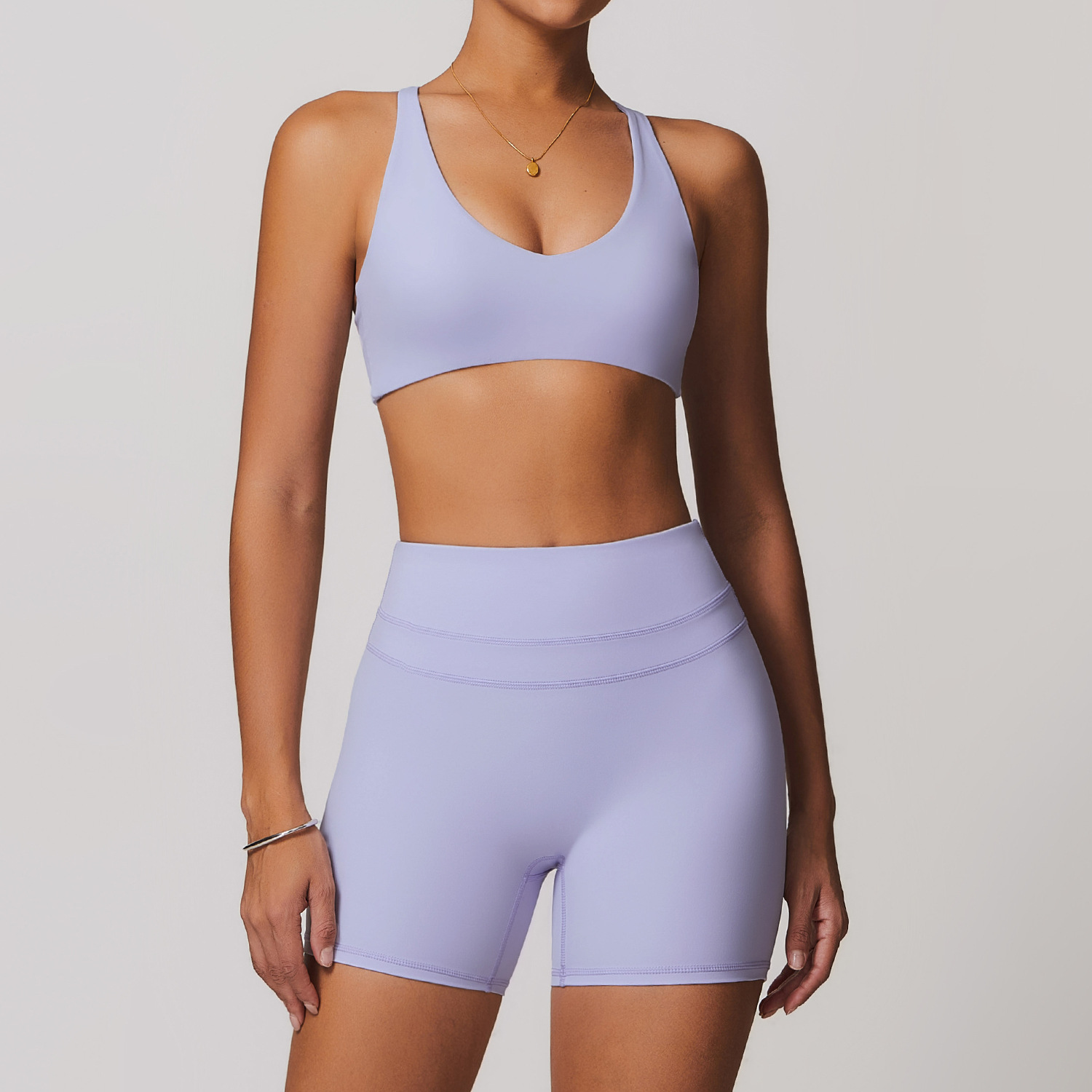 Backless Yoga Suit Women's Compression Sports Bra and Leggings Set for Gym 8863