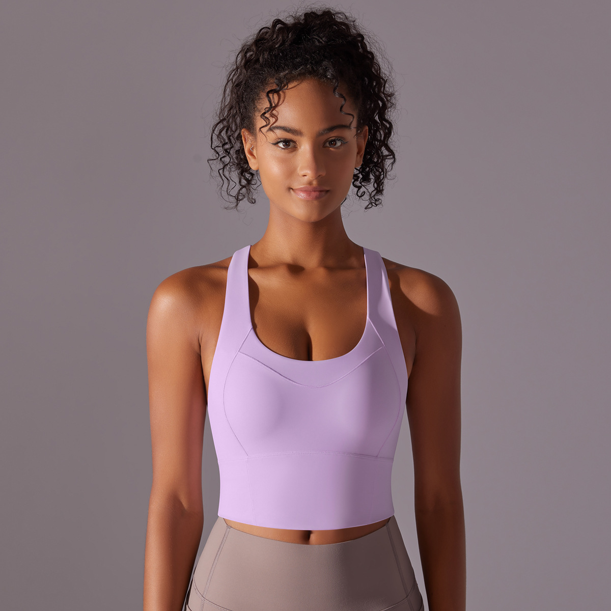 Cross-back Straps Naked-feeling Yoga Bra 7009