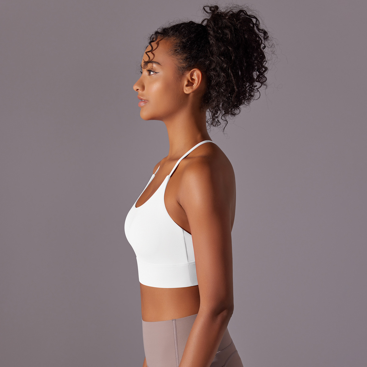 Naked-feeling Spaghetti-strap Yoga Bra 7015