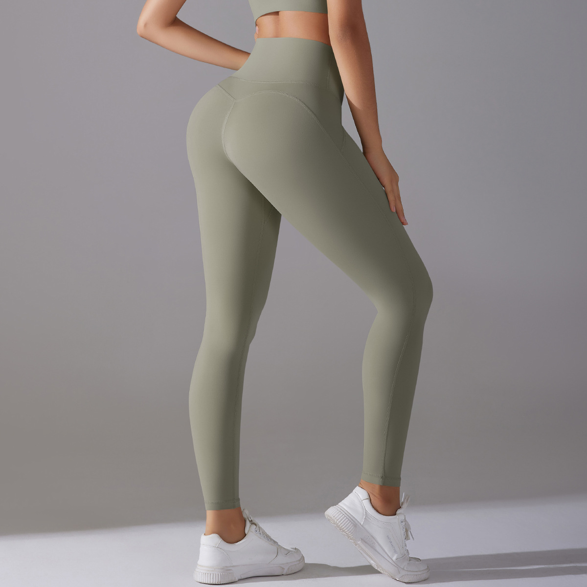 High-waisted Tight Hip-lifting Yoga Pants Naked-feeling Antibacterial 7053