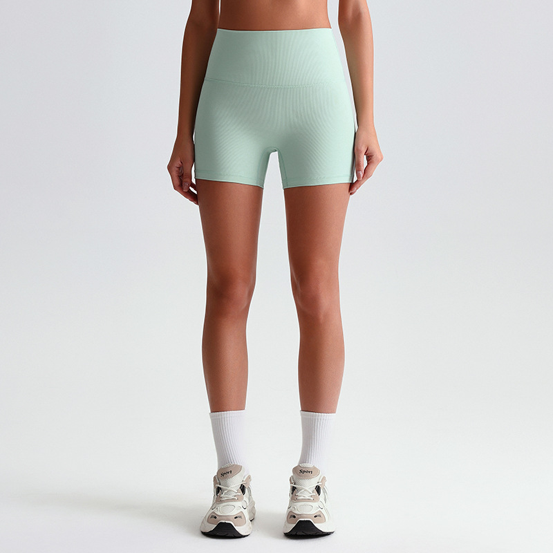 Ribbed Sports Yoga High-Waisted Yoga Shorts SKL-LQ6003