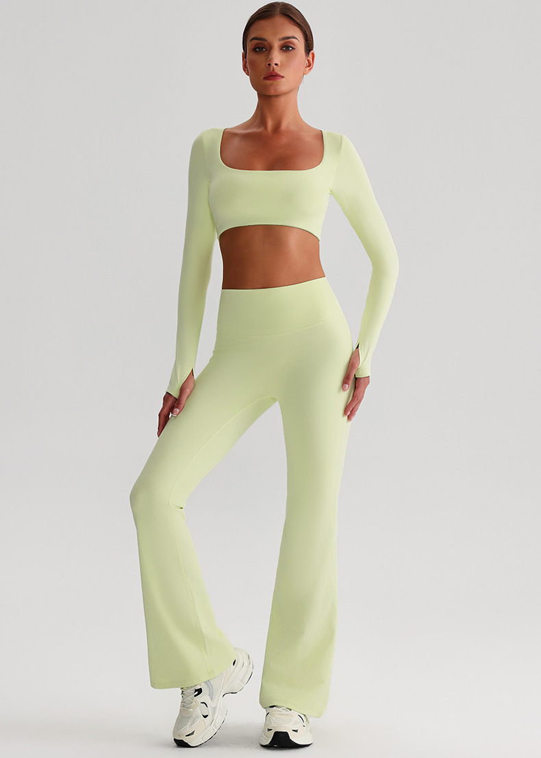 Flare Leggings And Long Sleeves Set SKL-LQ0626