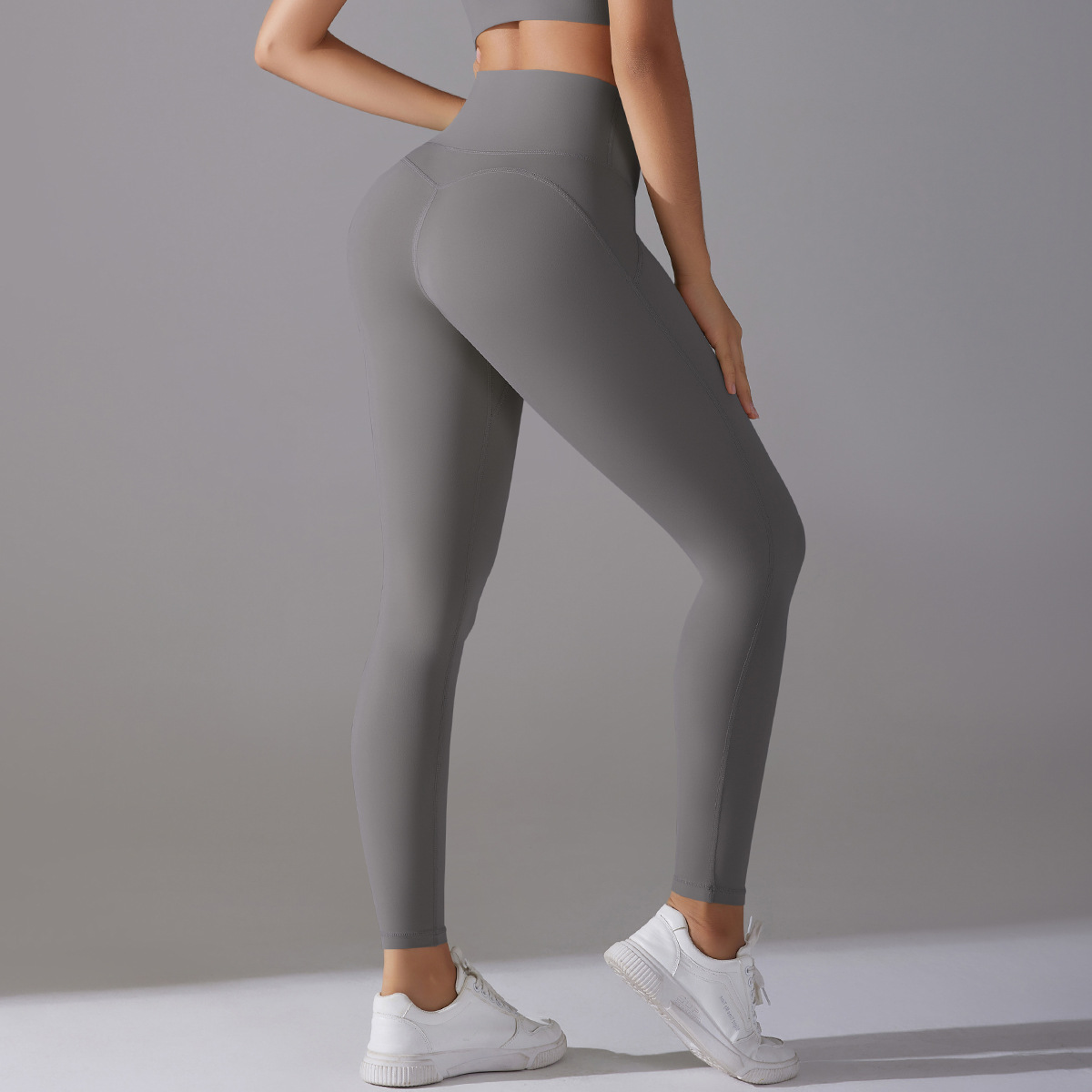 High-waisted Tight Hip-lifting Yoga Pants Naked-feeling Antibacterial 7053