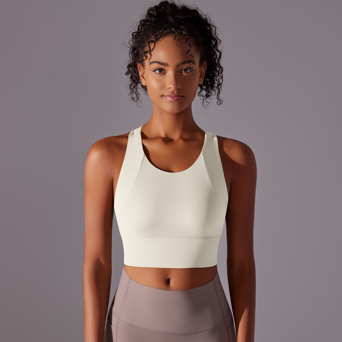Integrated Yoga Vest with Fixed Bra Cups 7004