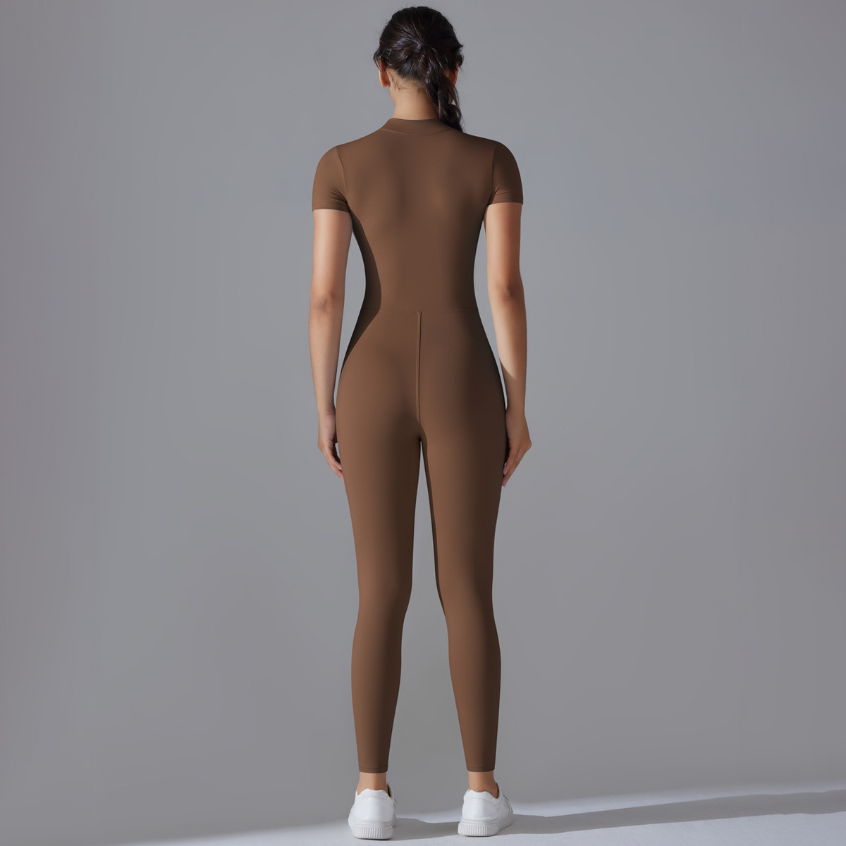 Quick-drying Breathable Zipper Short-sleeve Yoga Clothes  6656