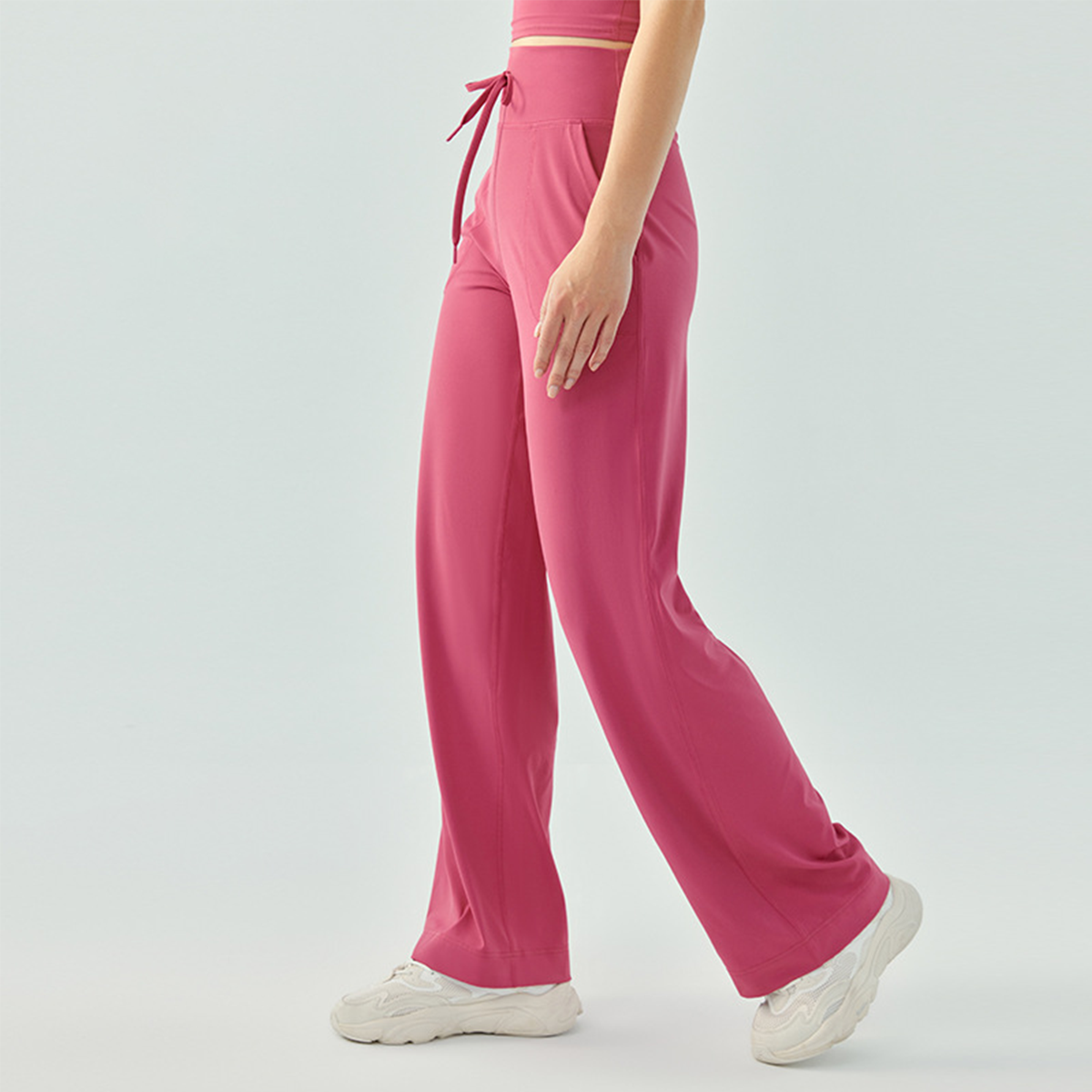 High-waisted Elasticated Waist Fitness Pants DSP687 
