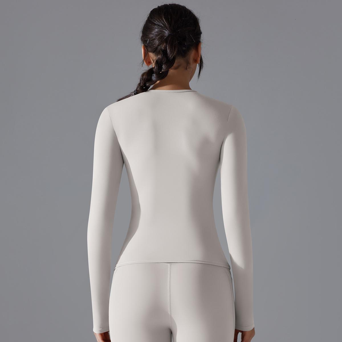 Naked-feeling Casual Pilates Long-sleeve Yoga Suit 6662