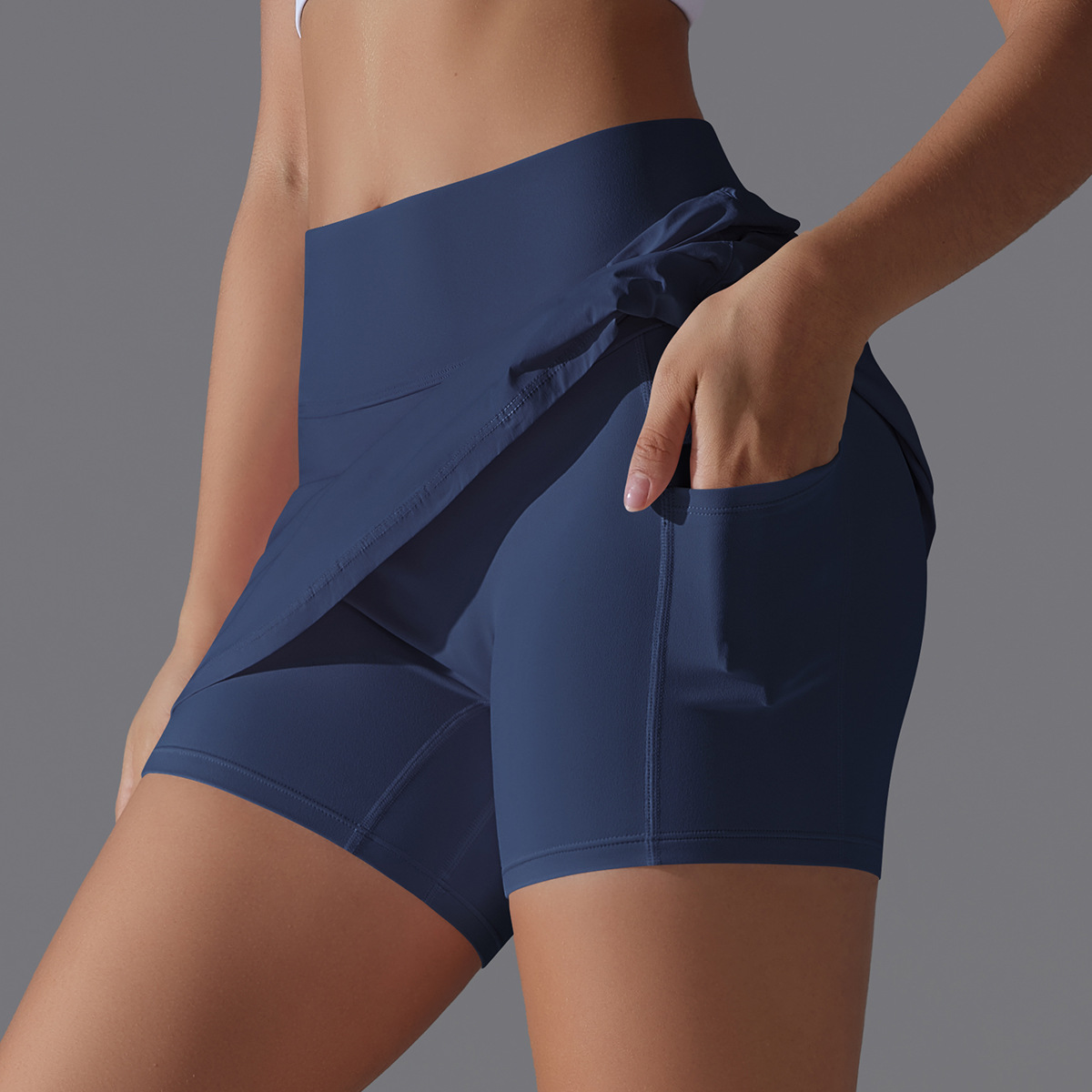 High-waisted Quick-drying Sports Fitness Tennis Skirt 7067