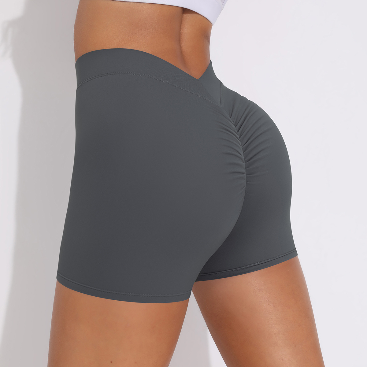 Yoga Shorts with Rear V-shaped Waist Hip-lifting and Abdominal Control 6626