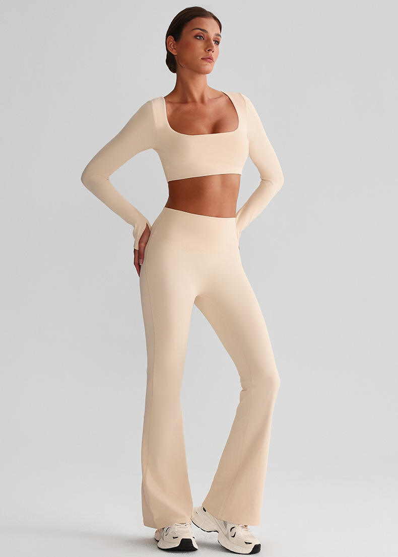 Flare Leggings And Long Sleeves Set SKL-LQ0626