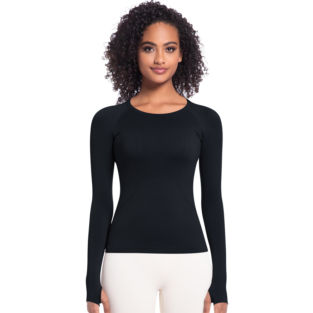 Tight-fitting Long-sleeve Breathable Quick-drying Yoga Top 6680