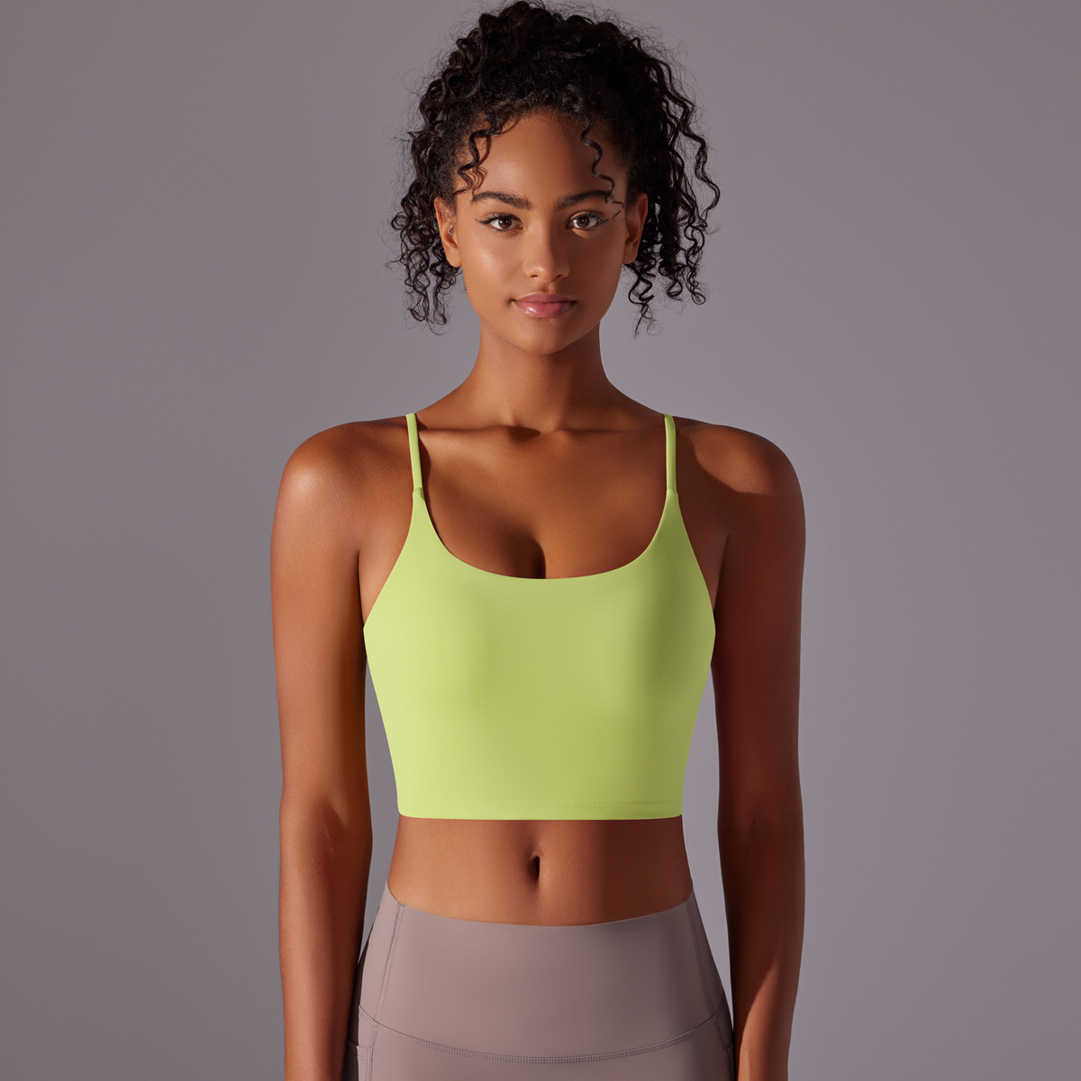 Spaghetti-Strap Backless Sports Bra 7003