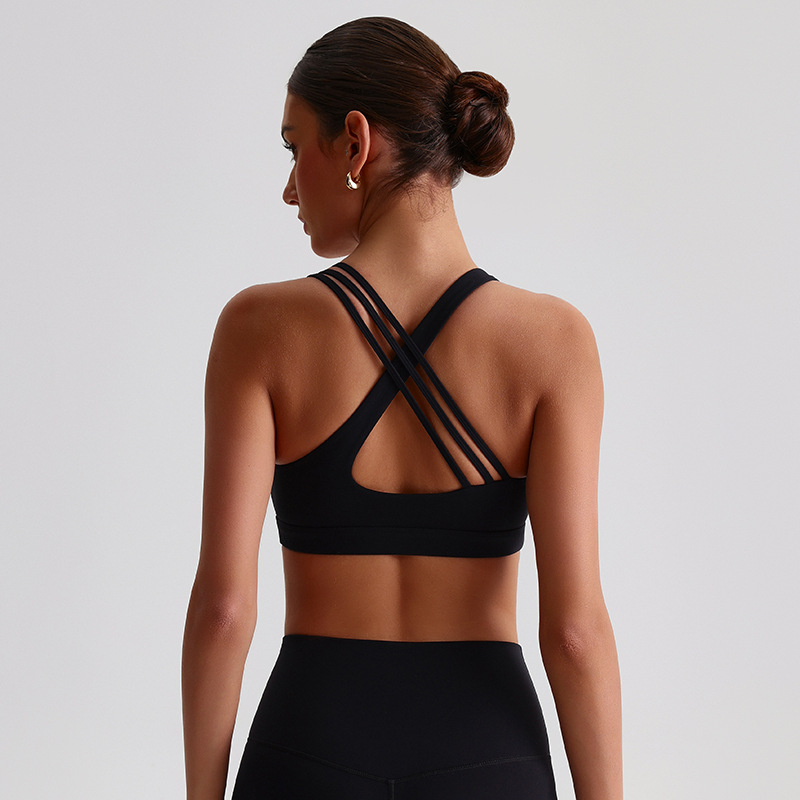 Sexy Beautiful Back Yoga Cross Back Bra With Pads SKL-LQ2135